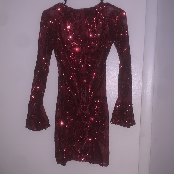 Burgundy handmade dress fits 00/0 - Picture 1 of 4